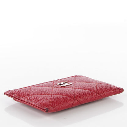 Chanel Caviar Quilted Card Holder Red 8 of 13