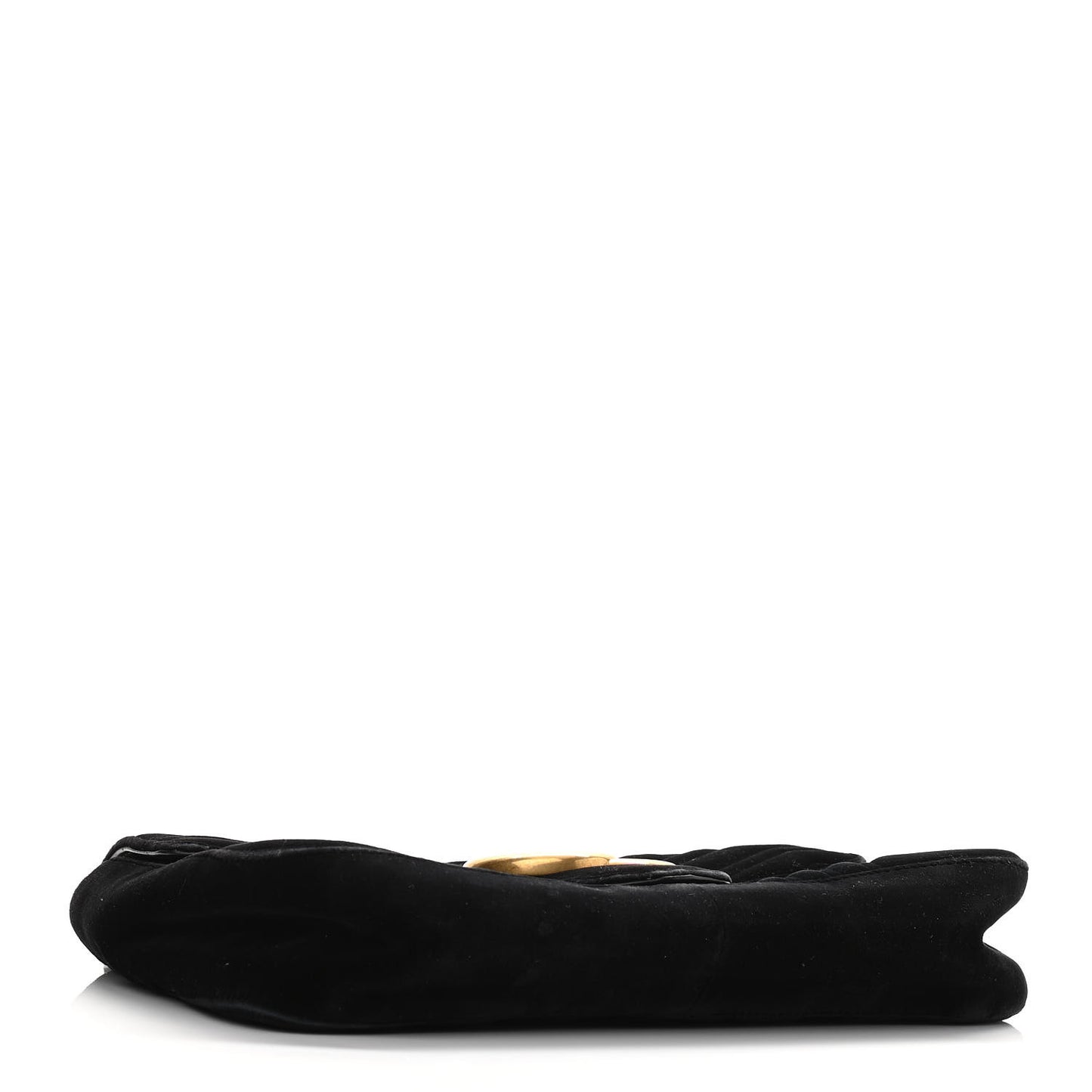 Velvet Matelasse Medium GG Marmont Shoulder Bag Black