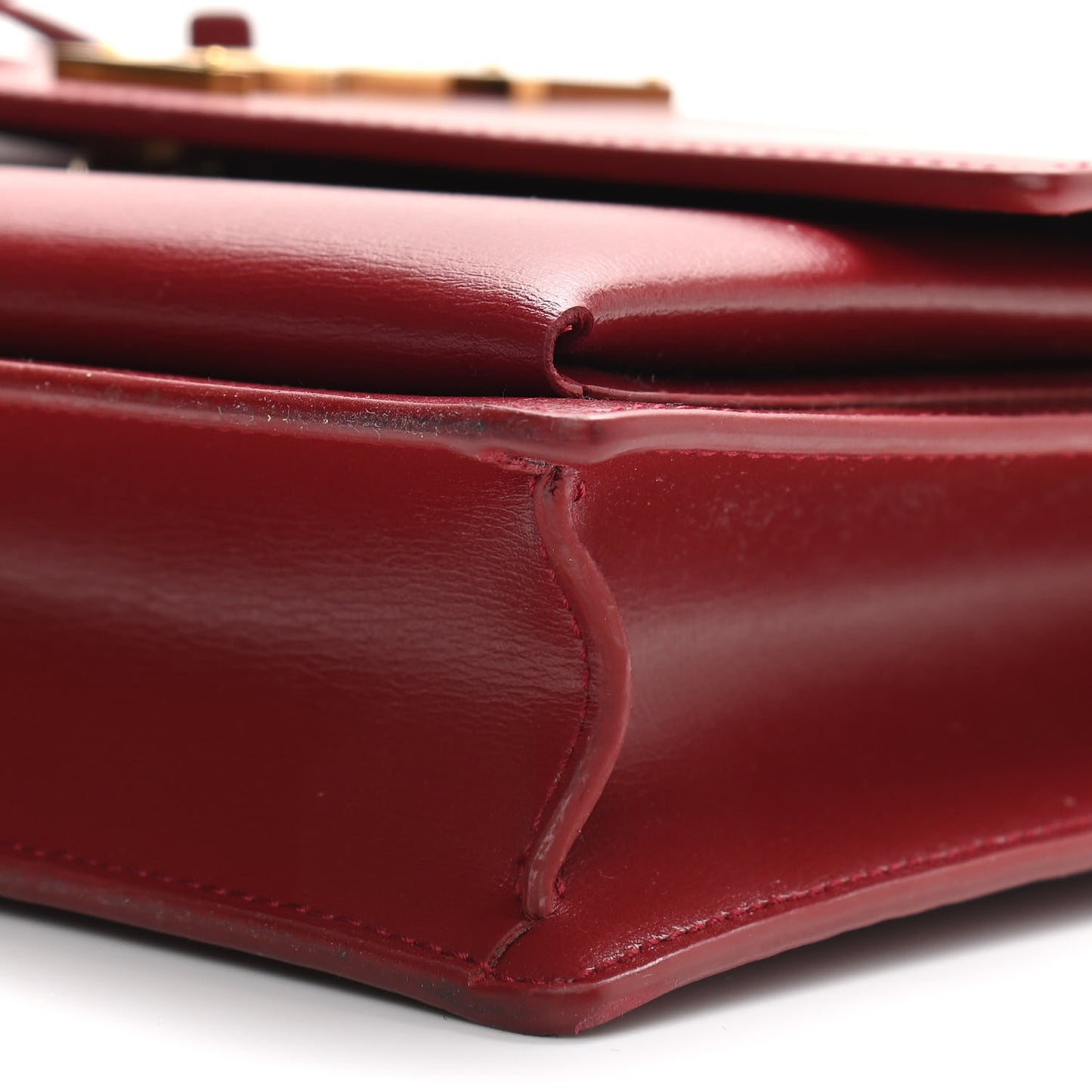 Smooth Calfskin Medium Monogram Sunset Satchel Rouge Opyum