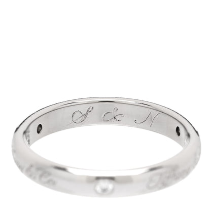 Tiffany Platinum Diamond 3mm Notes Ring 49 5 5 of 5