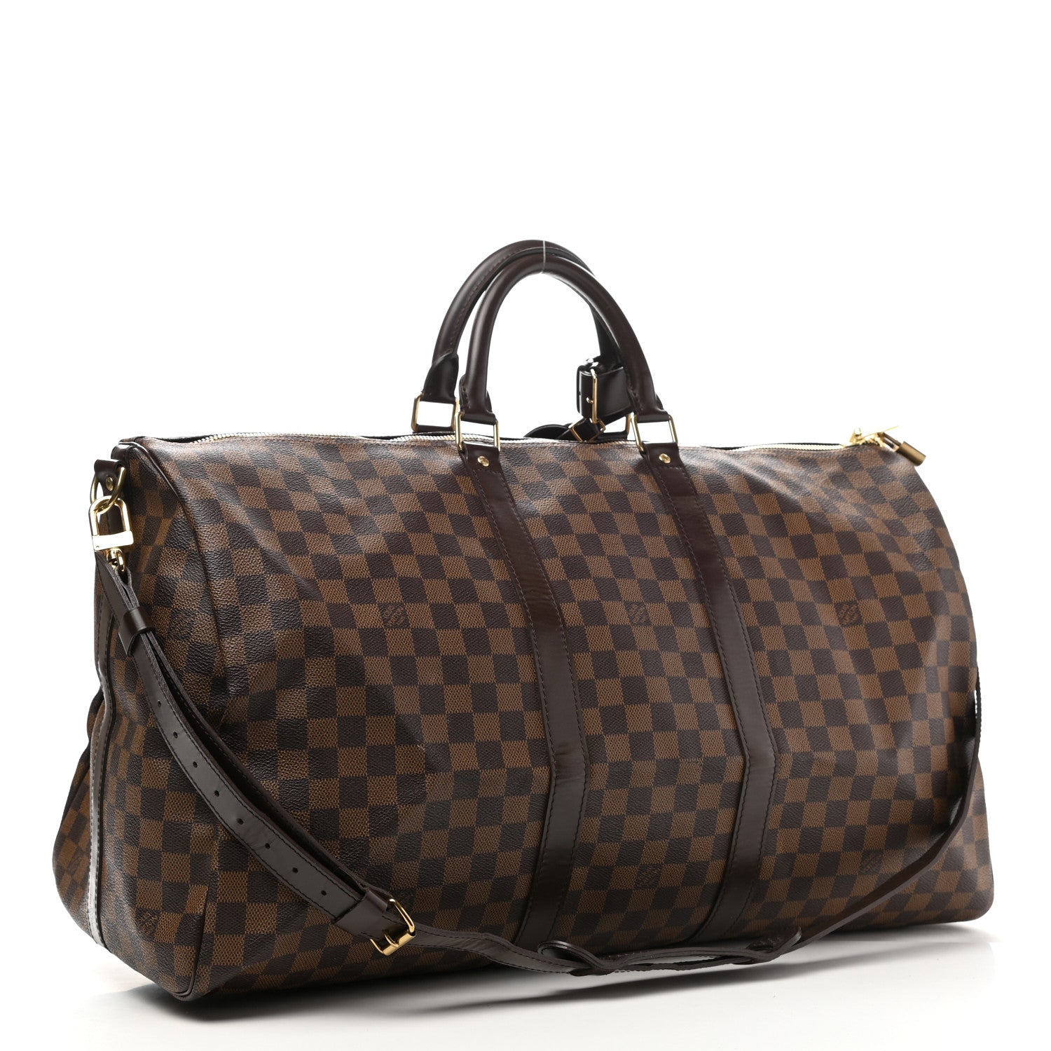Louis Vuitton Damier Ebene Keepall Bandouliere 55 3 of 14