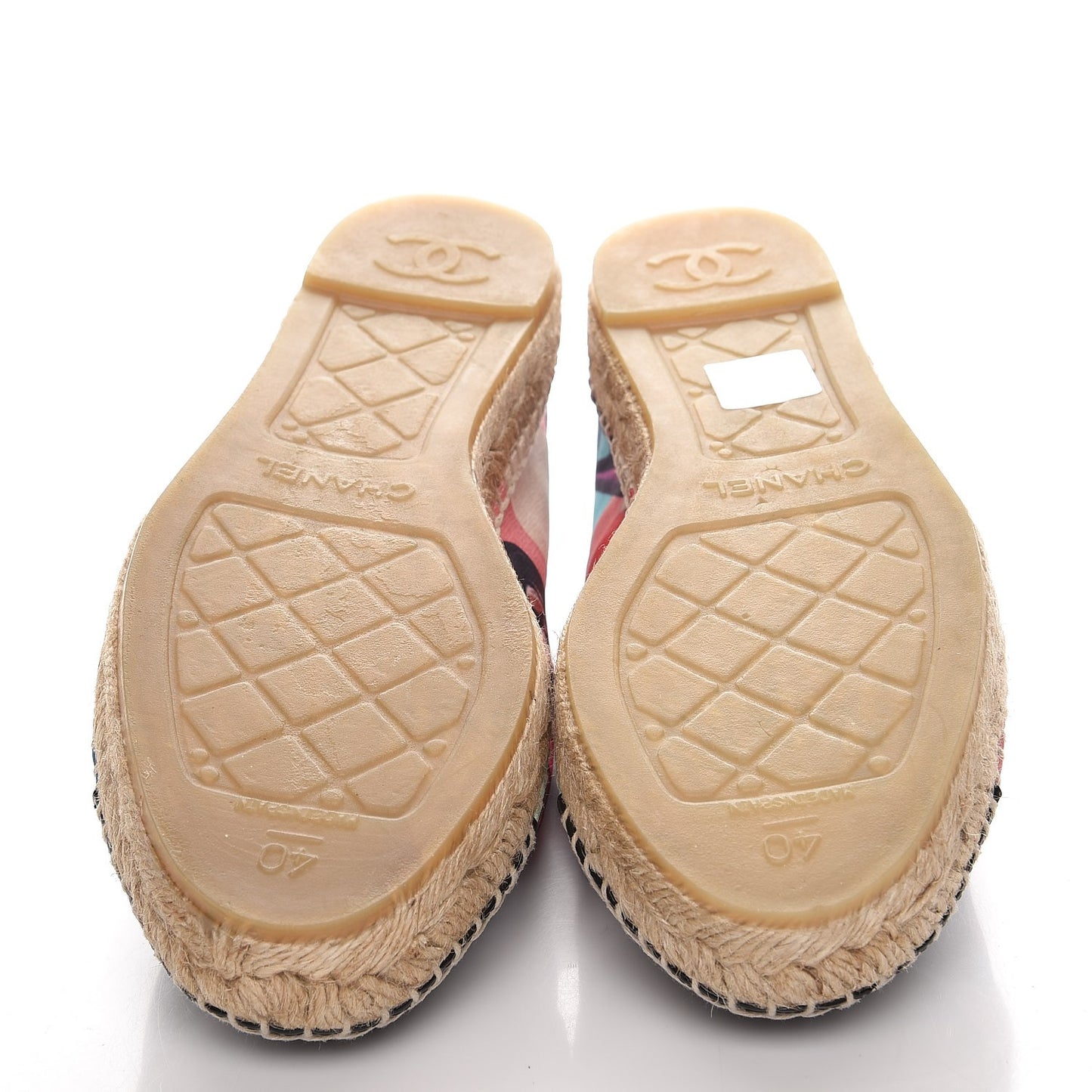Crepe Patent CC Espadrilles 40 Multicolor Black