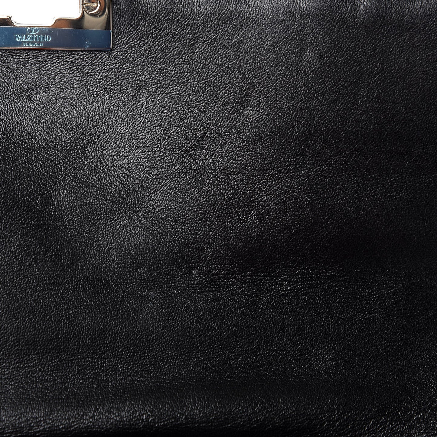 Lambskin Large Rockstud Spike Shoulder Bag Black