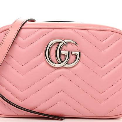Gucci Calfskin Matelasse Small GG Marmont Chain Shoulder Bag Wild Rose 5 of 10