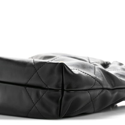 Chanel Shiny Calfskin Quilted Mini Chanel 22 Black White Black White 10 of 10