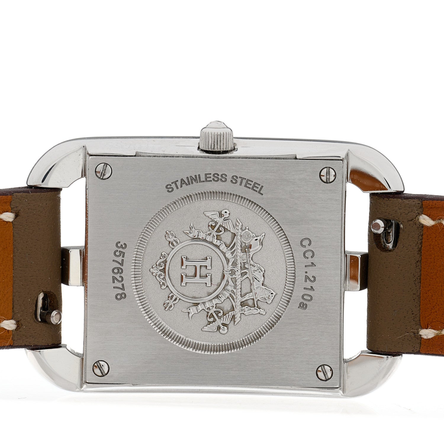 Hermes Stainless Steel Swift Diamond Mother of Pearl 23mm Cape Cod Quartz Watch Etoupe 5 of 5