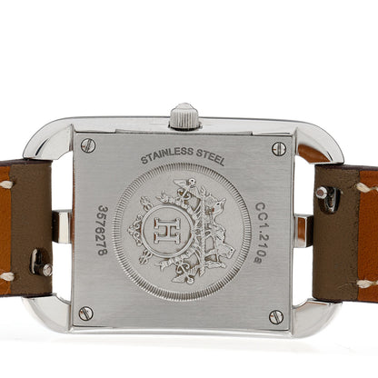 Hermes Stainless Steel Swift Diamond Mother of Pearl 23mm Cape Cod Quartz Watch Etoupe 5 of 5