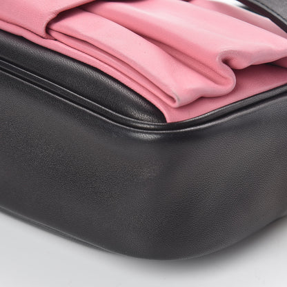 Prada Nappa Zippers Bow Clutch Black Geranio 8 of 11
