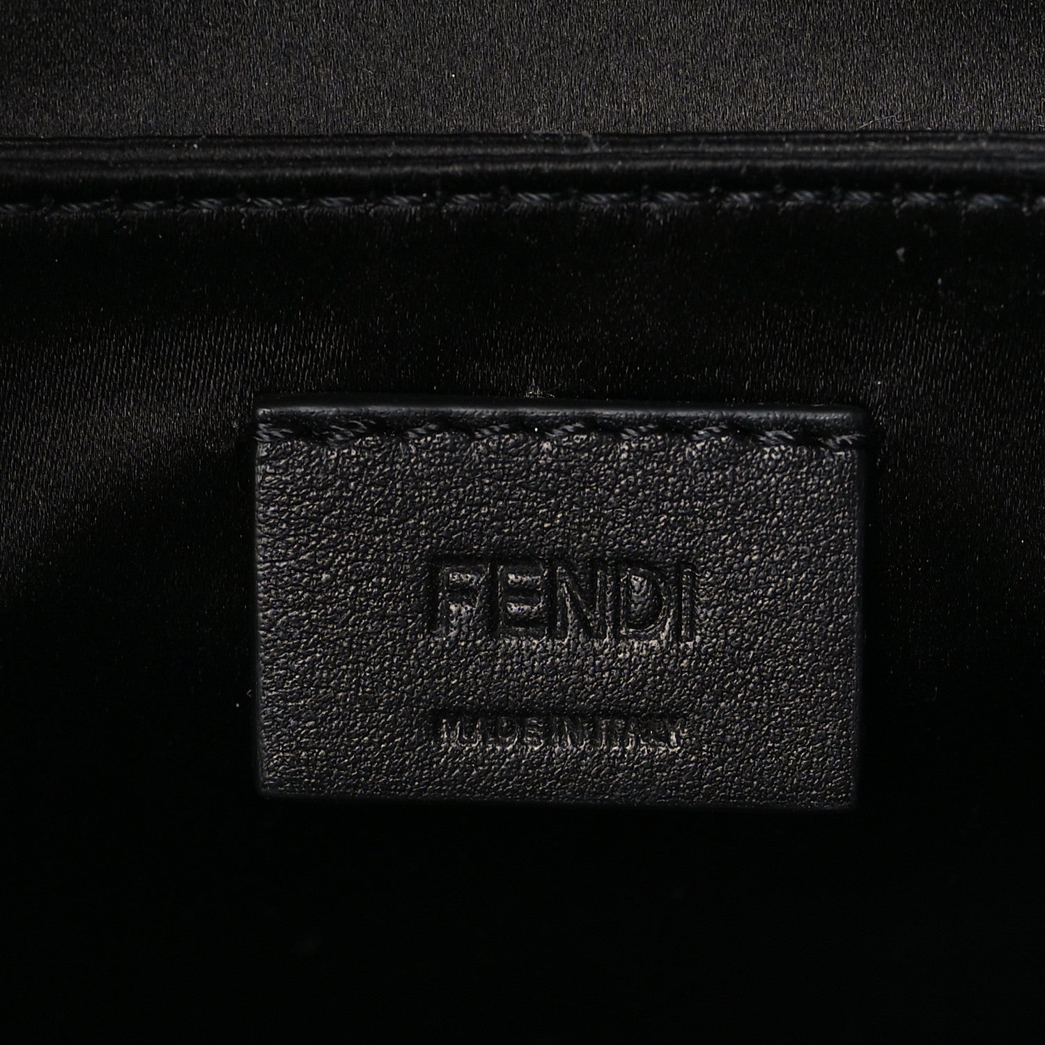 Fendi Silk Satin Mini Cookie Hobo Bag Black 6 of 9