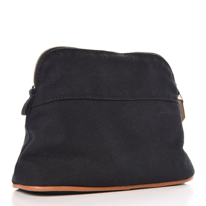 Hermes Cotton Canvas Mini Bolide Travel Cosmetic Pouch Black 3 of 11