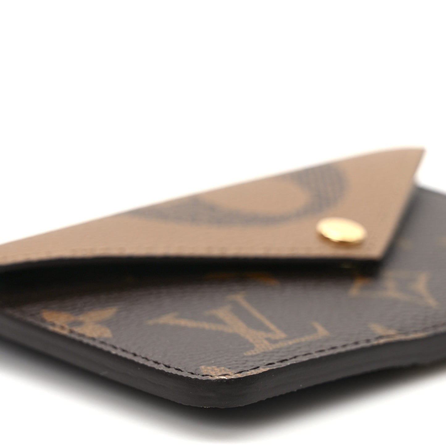 Reverse Monogram Recto Verso Card Holder Brown
