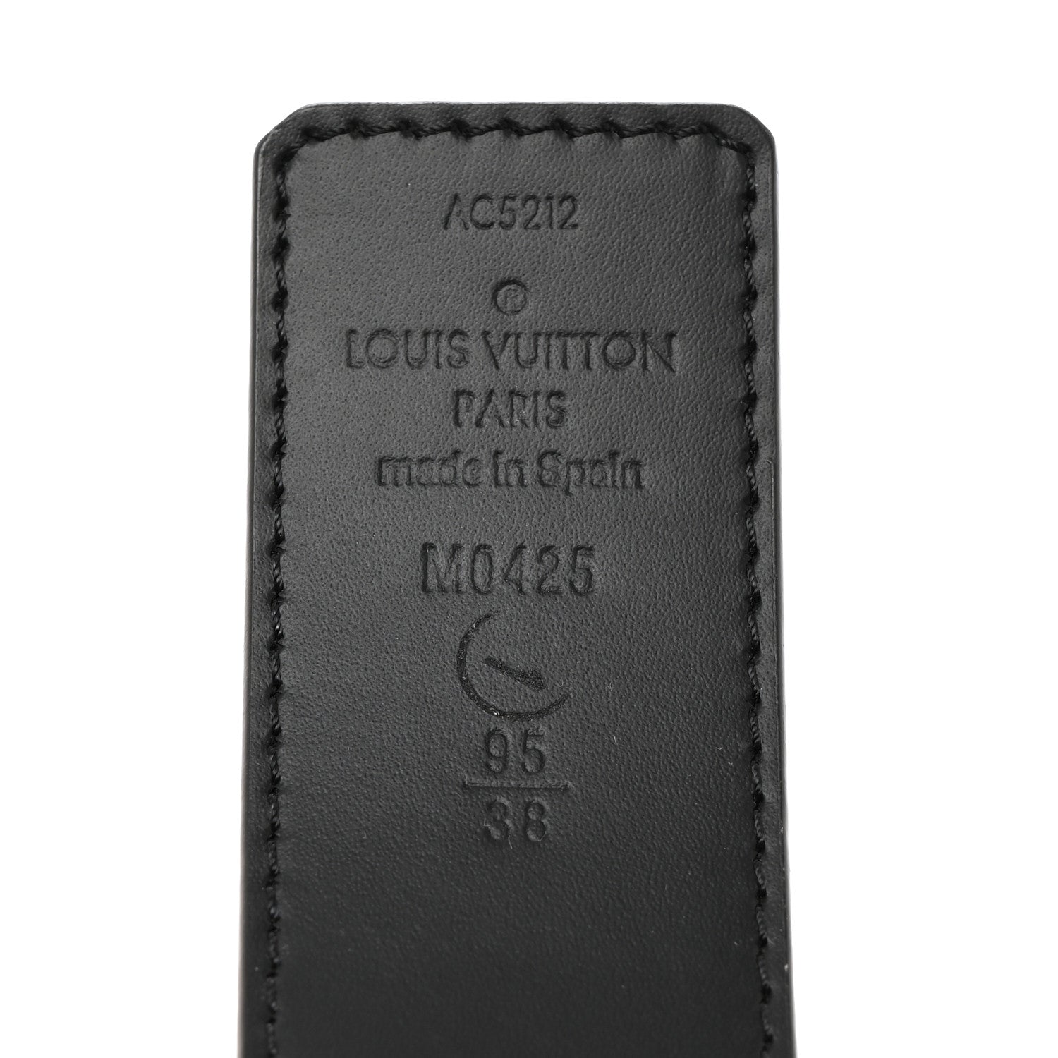 Louis Vuitton Calfskin 35mm LV Aerogram Belt 95 38 5 of 6
