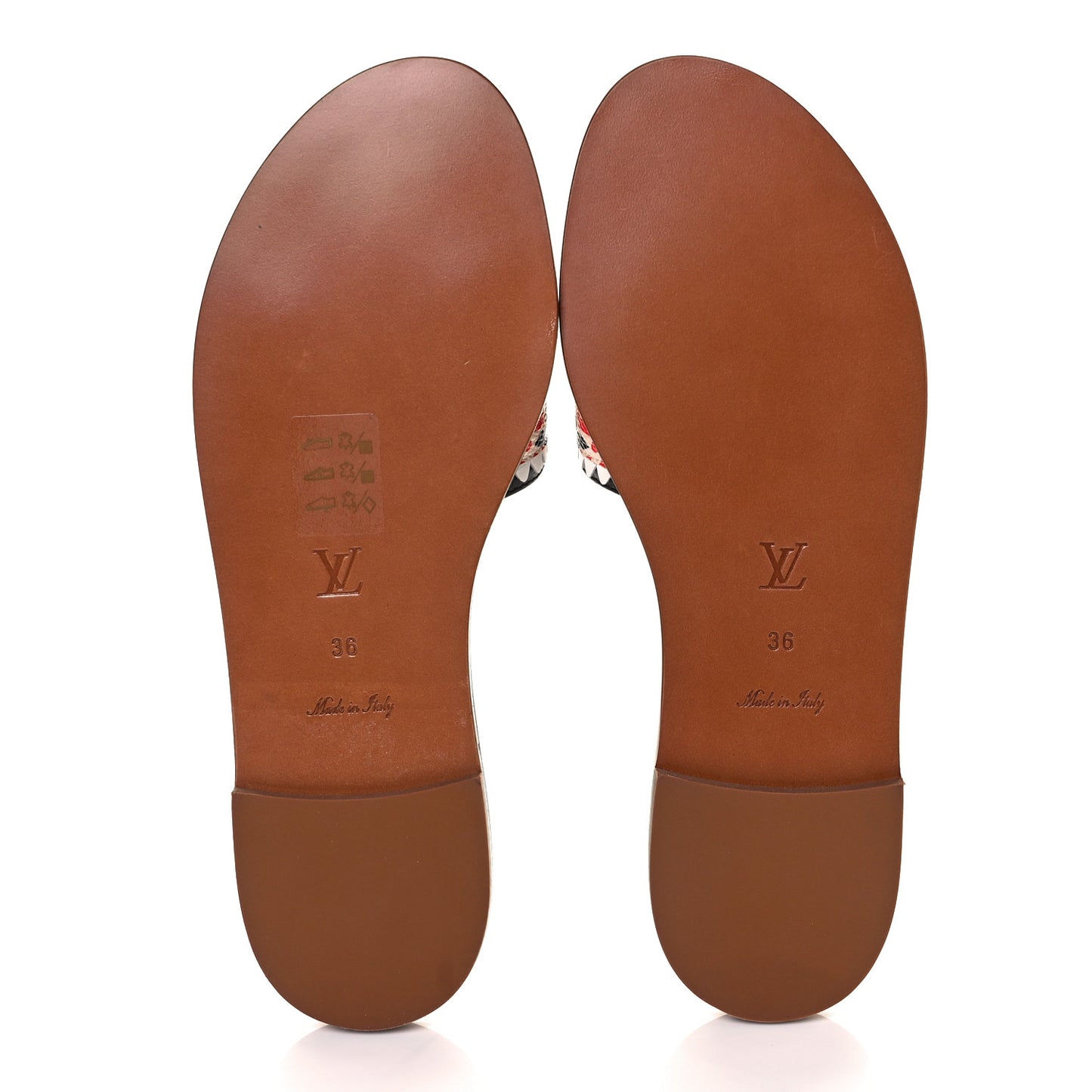 Monogram Crafty Lock It Flat Mule 36 Creme Rouge