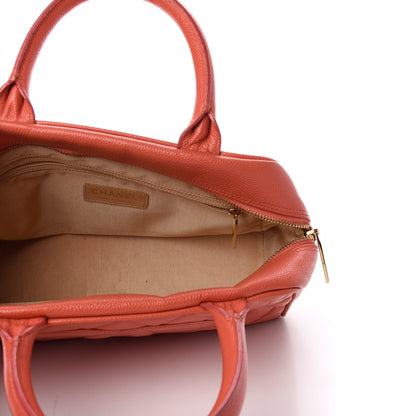 Chanel Caviar Quilted Small Bowler Coral 5 of 9
