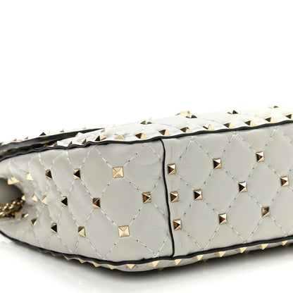 Valentino Garavani Nappa Medium Rockstud Spike Shoulder Bag Opal Grey 8 of 12