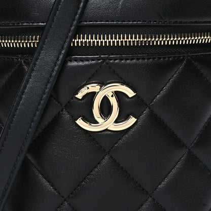 Chanel Lambskin Quilted Trendy Vanity Case Black 8 of 10