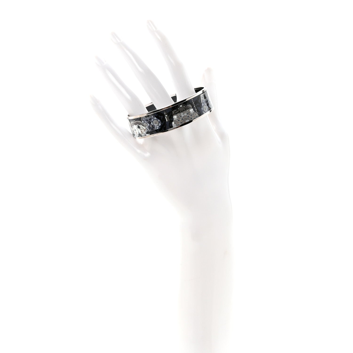 Hermes Enamel Printed Cachemire de Tamara Wide Bracelet 65 2 of 5