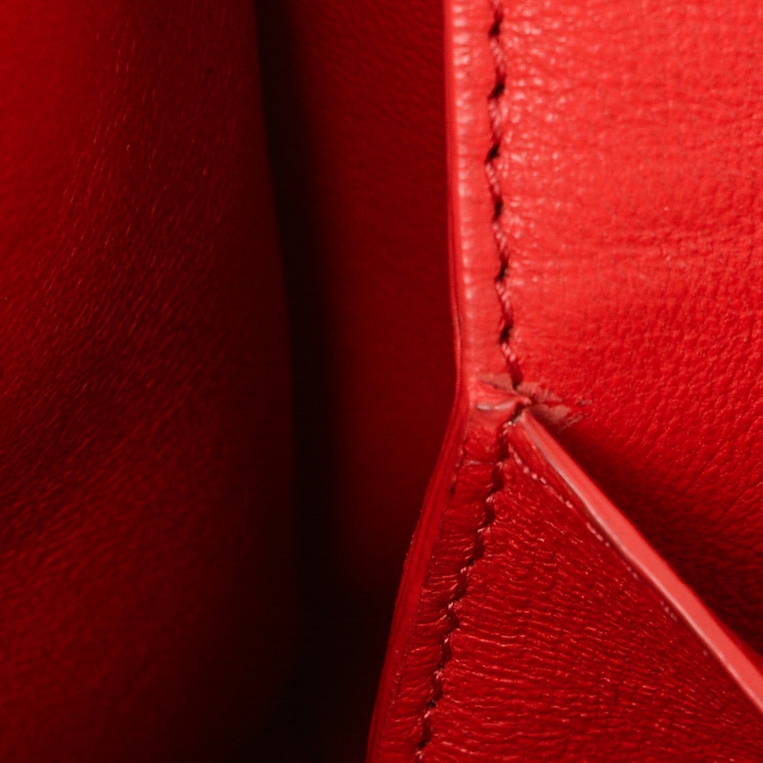 Celine Drummed Calfskin Suede Large Trapeze Vermillion 11 of 11