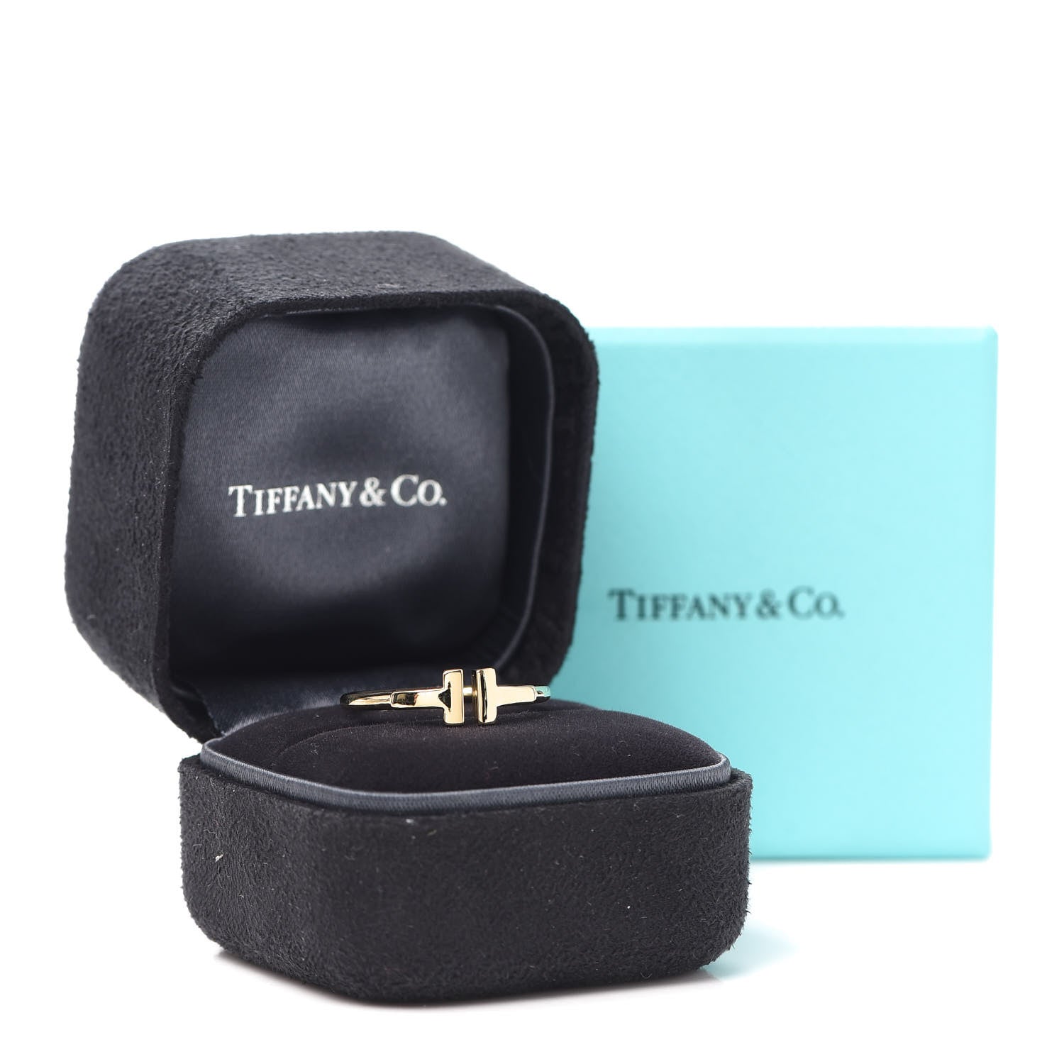 Tiffany 18K Yellow Gold T Wire Ring 57 8 5 of 5