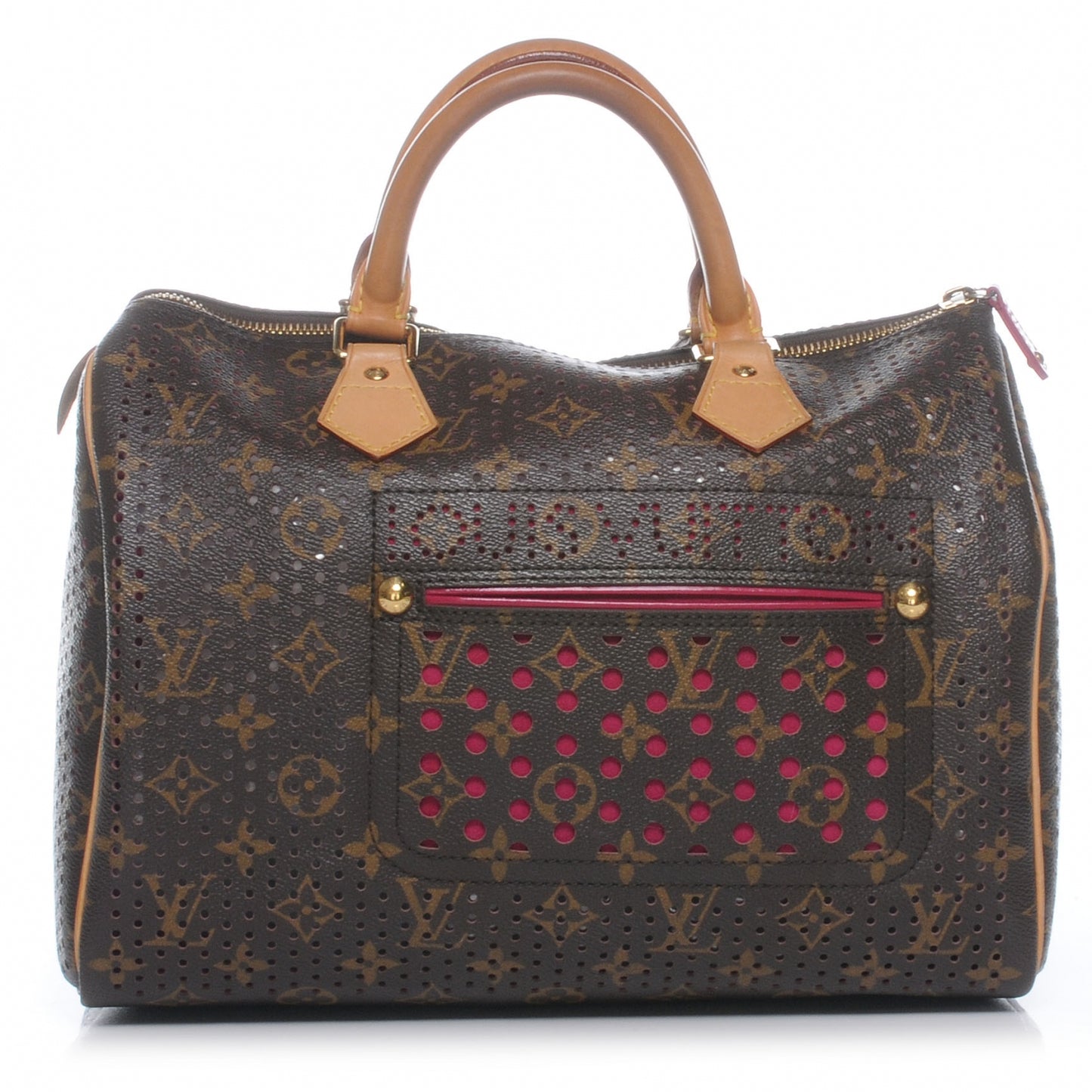 Monogram Perforated Speedy 30 Fuchsia