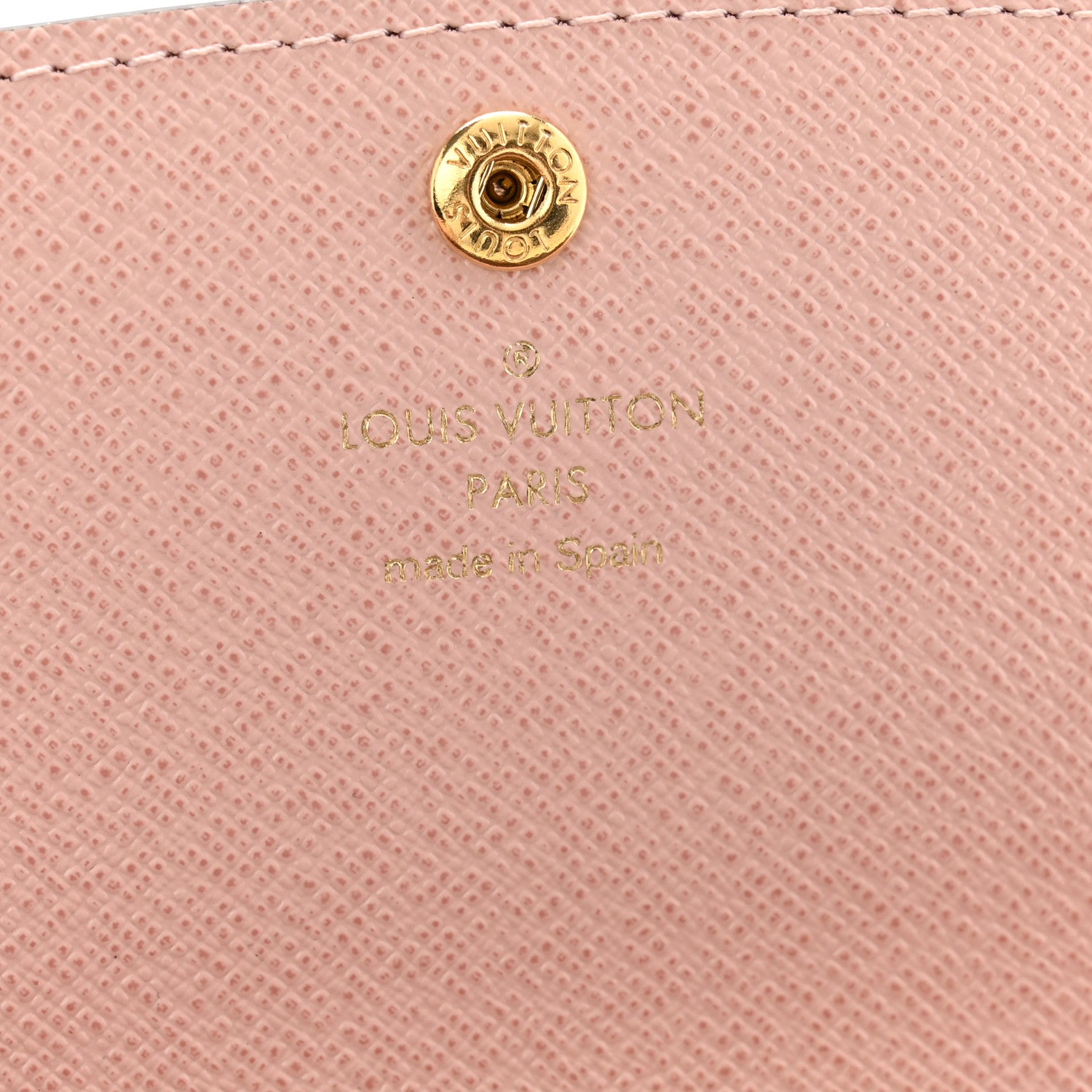 Louis Vuitton Damier Ebene Emilie Wallet Rose Ballerine 5 of 6