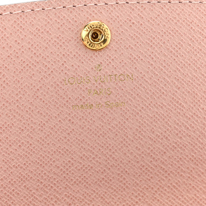 Louis Vuitton Damier Ebene Emilie Wallet Rose Ballerine 5 of 6