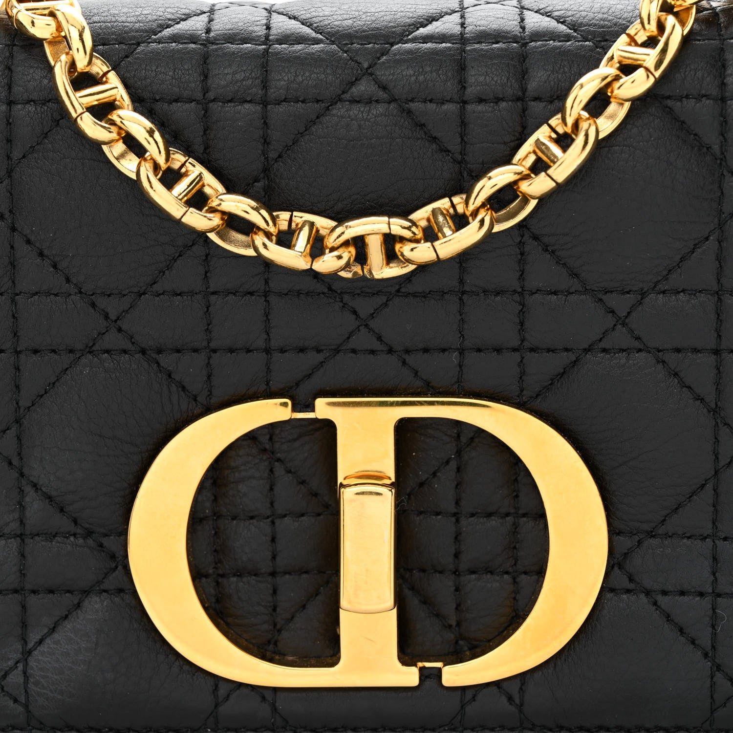 Christian Dior Calfskin Cannage Small Caro Bag Black 8 of 10