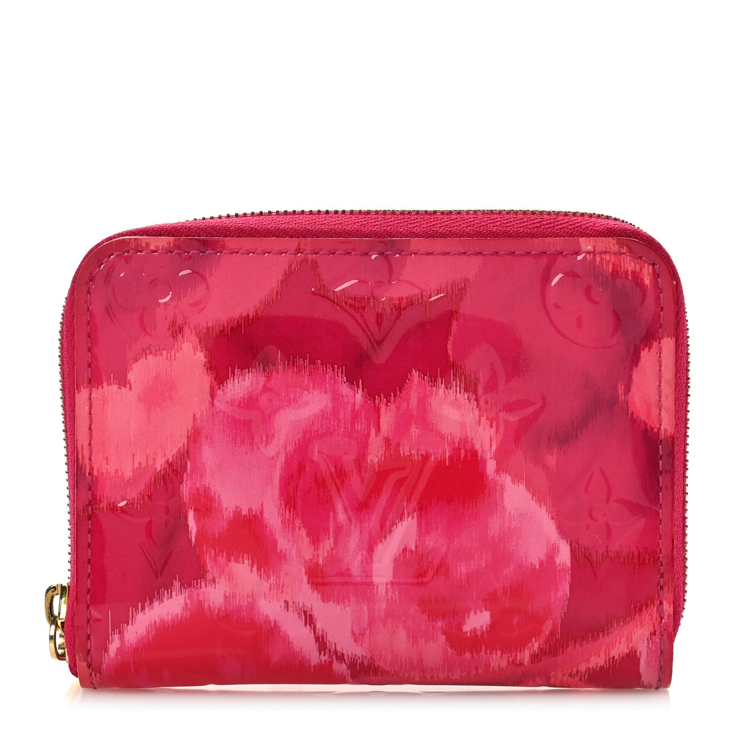 Vernis Ikat Zippy Coin Purse Rose Indien