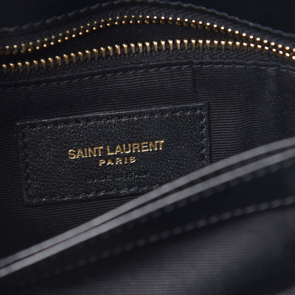 Saint Laurent Calfskin Y Quilted Monogram Toy Loulou Crossbody Bag Black 6 of 11