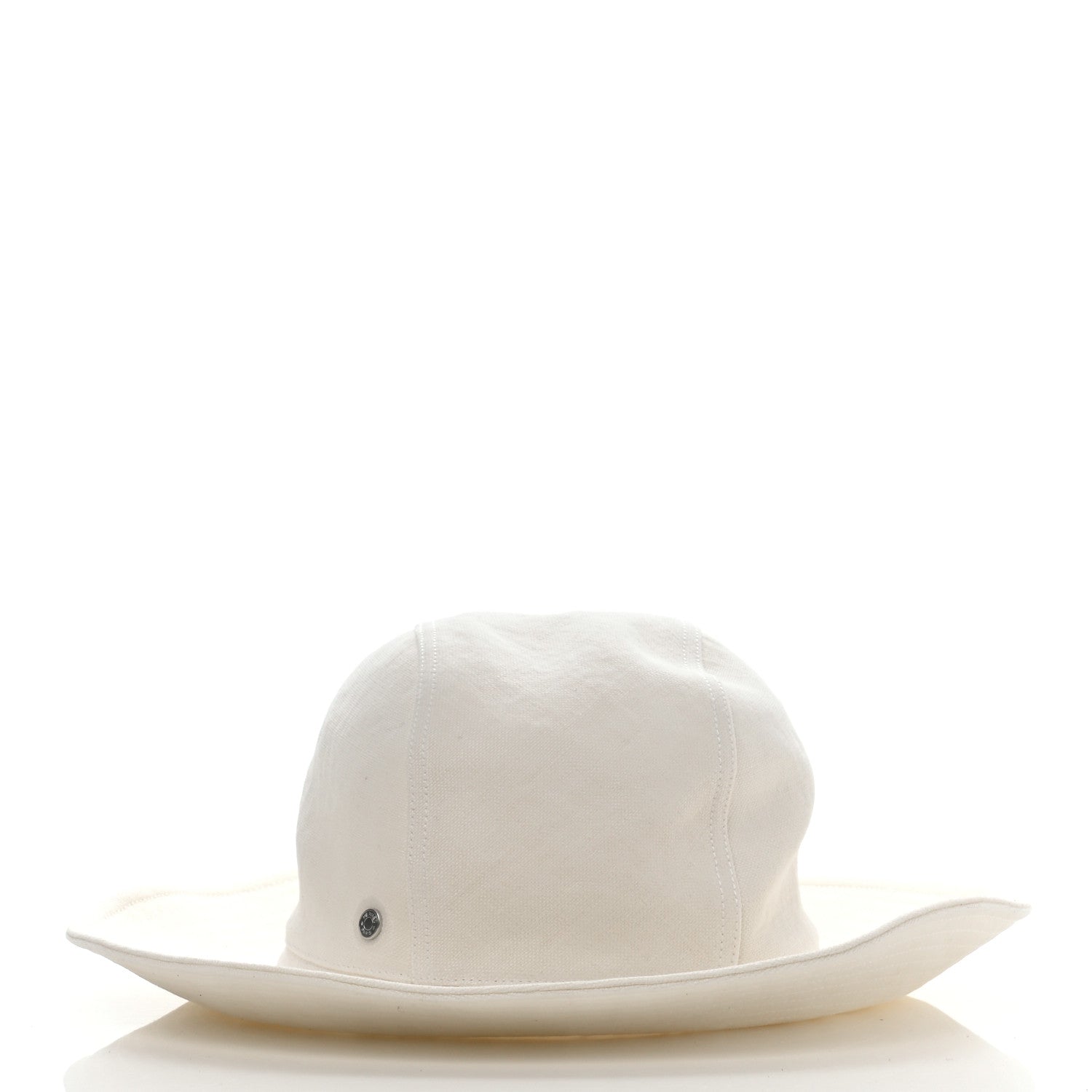 Hermes Linen Colette Hat 57 Warm White 3 of 10