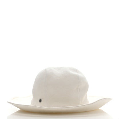 Hermes Linen Colette Hat 57 Warm White 3 of 10