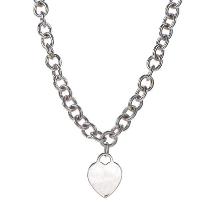 Tiffany Sterling Silver Heart Tag Necklace 1 of 5