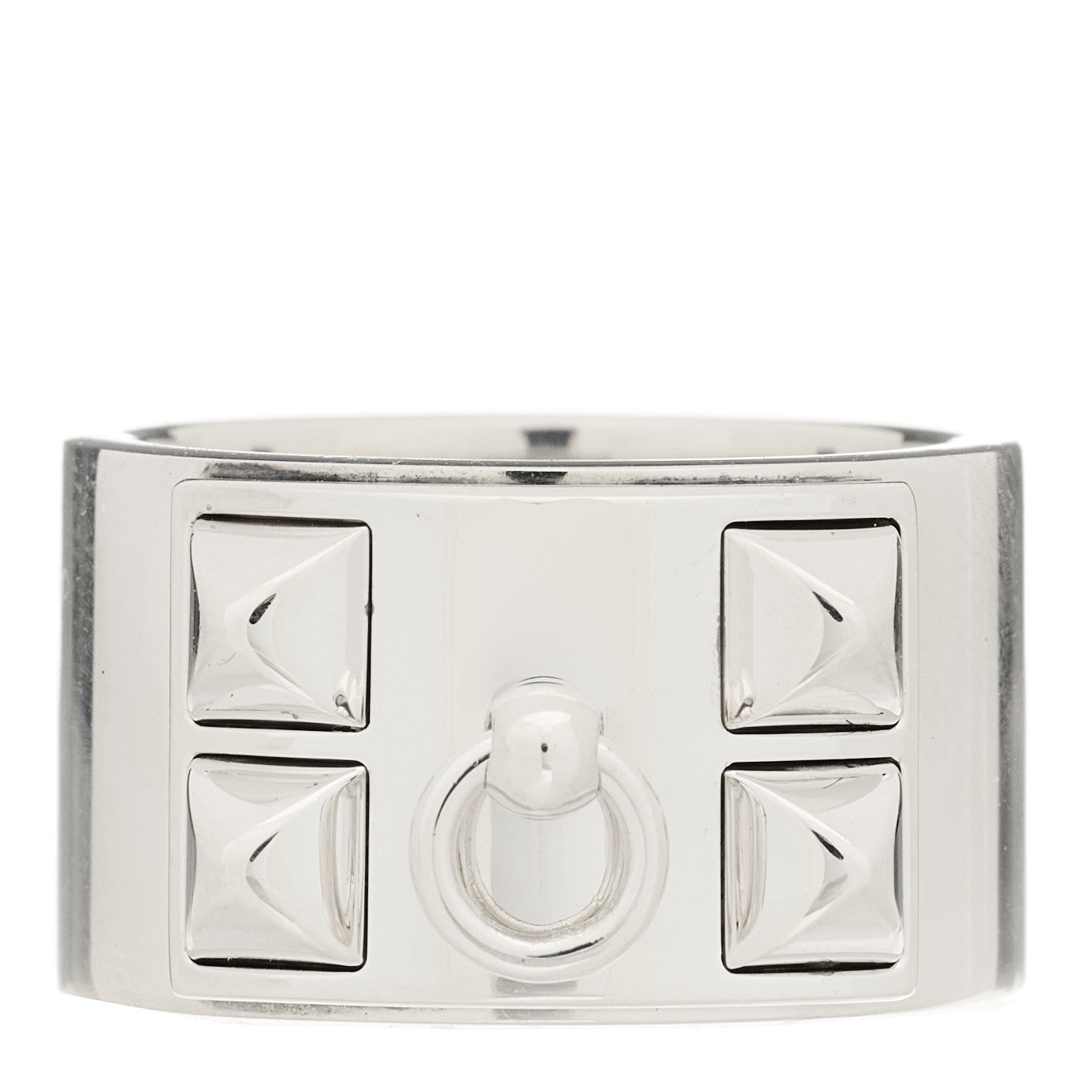 Hermes Sterling Silver Collier De Chien CDC Ring 54 7 1 of 5