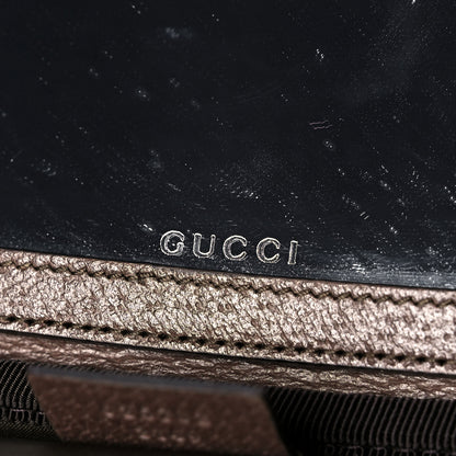 Gucci GG Supreme Monogram Textured Calfskin Web Small Ophidia Vanity Cosmetic Case Beige Ebony New Acero 8 of 12