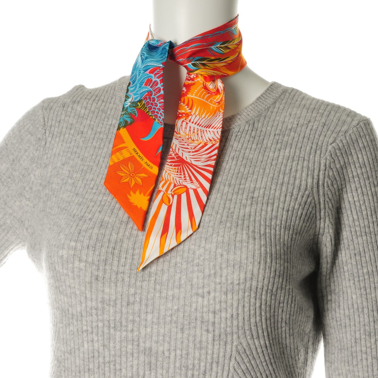 Silk Mythiques Phoenix Coloriages Twilly Blanc Orange Bleu