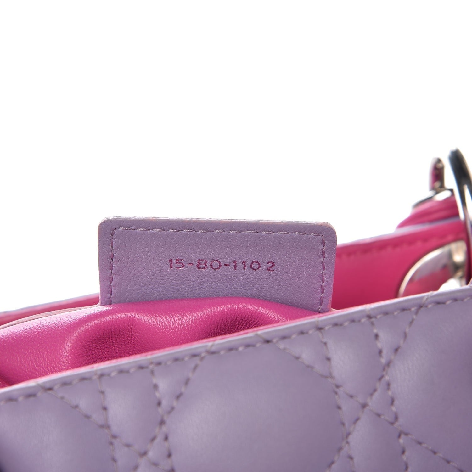 Christian Dior Lambskin Cannage Medium Bi-Color Lady Dior Pink Purple 6 of 17