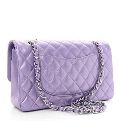 Chanel Iridescent Calfskin Quilted Medium Double Flap Purple 3 of 12