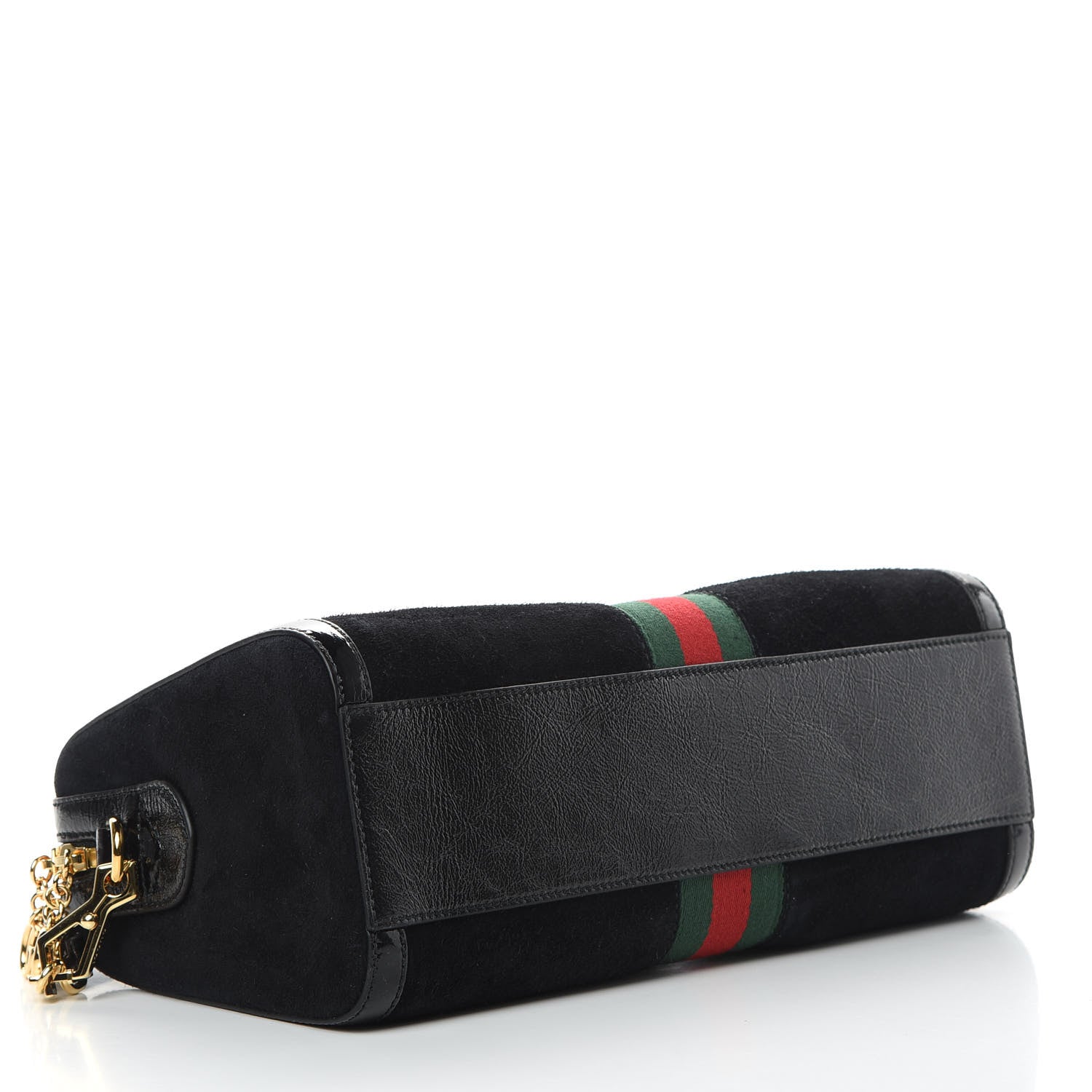 Gucci Suede Patent GG Web Medium Ophidia Boston Black 4 of 12