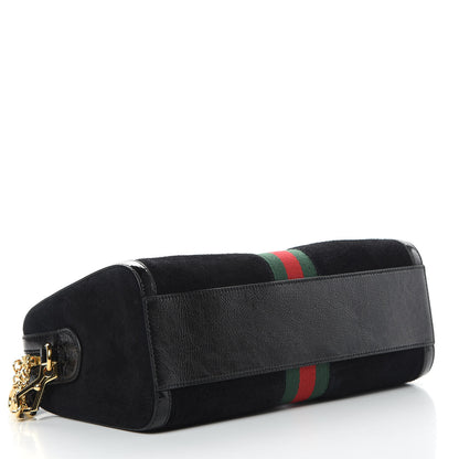 Gucci Suede Patent GG Web Medium Ophidia Boston Black 4 of 12