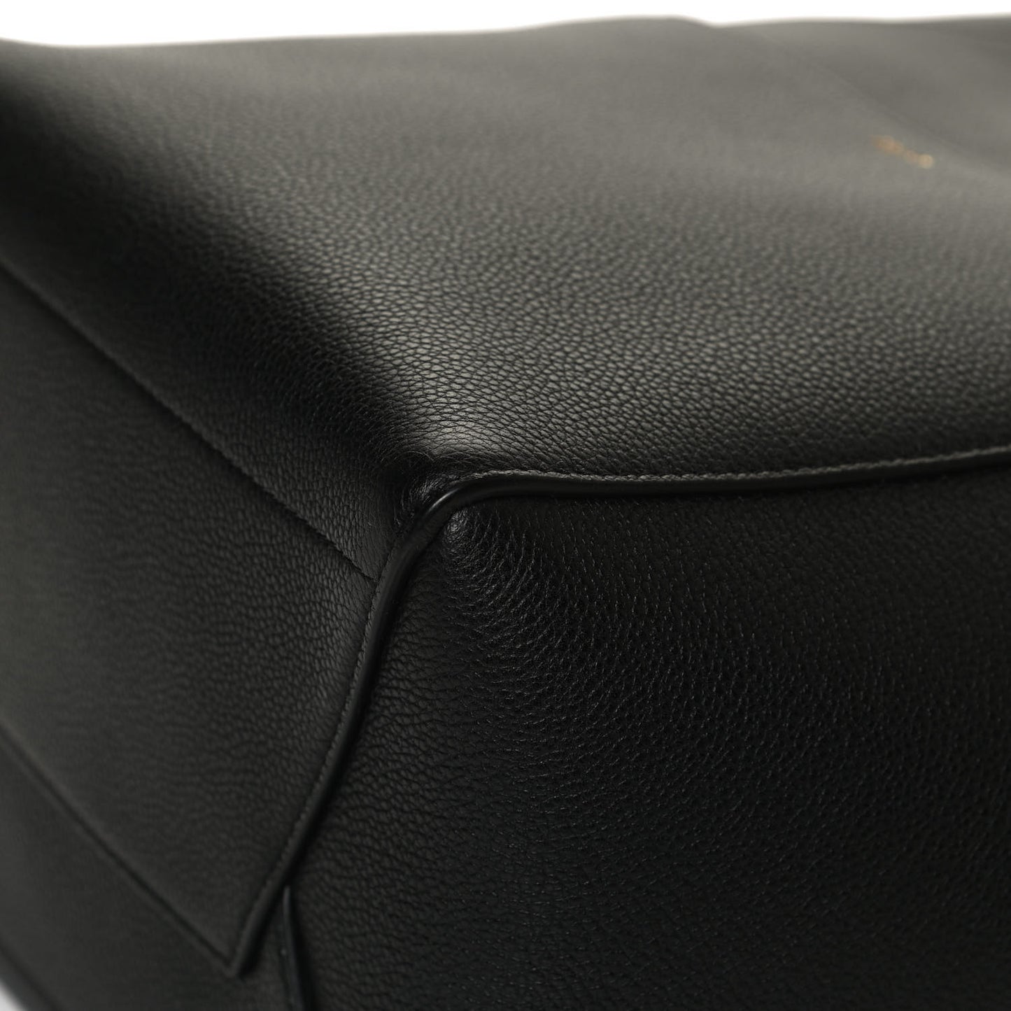 Soft Grained Calfskin Sangle Bucket Bag Black