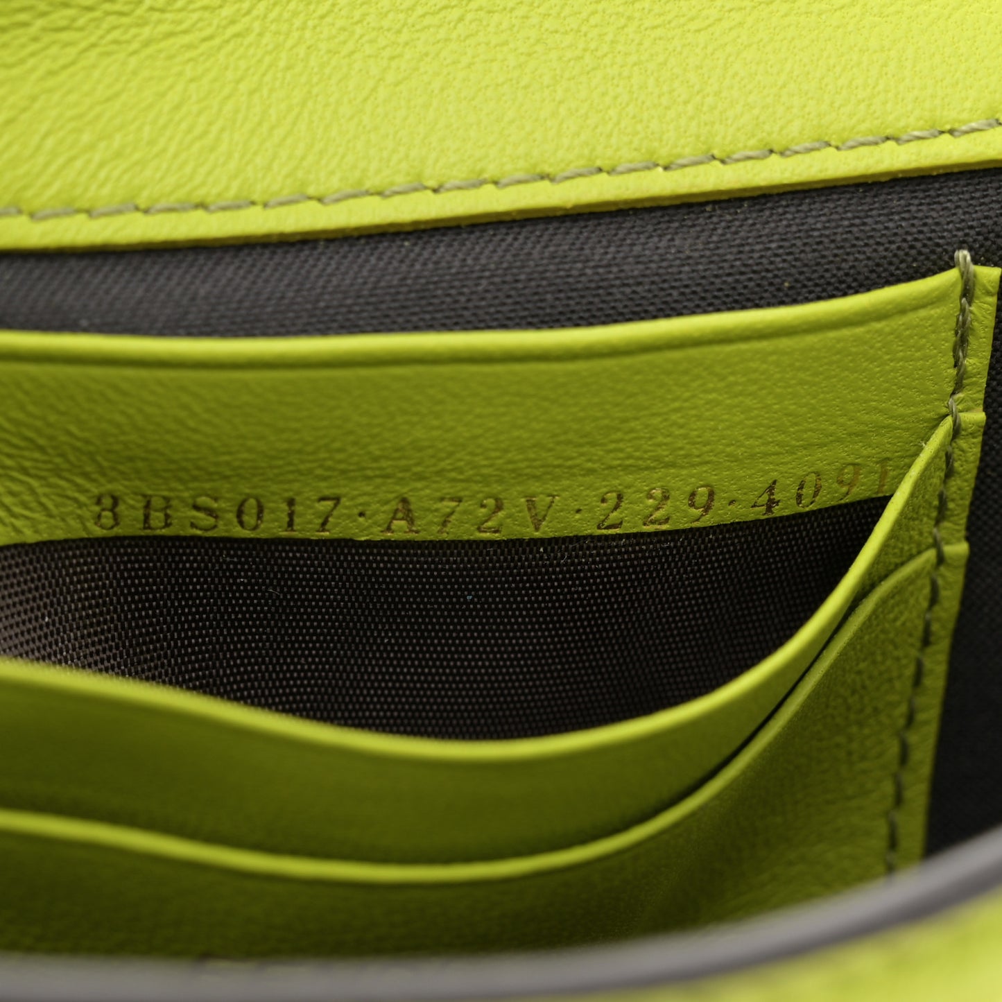 Nappa FF 1974 Embossed Mini Baguette Wasabi