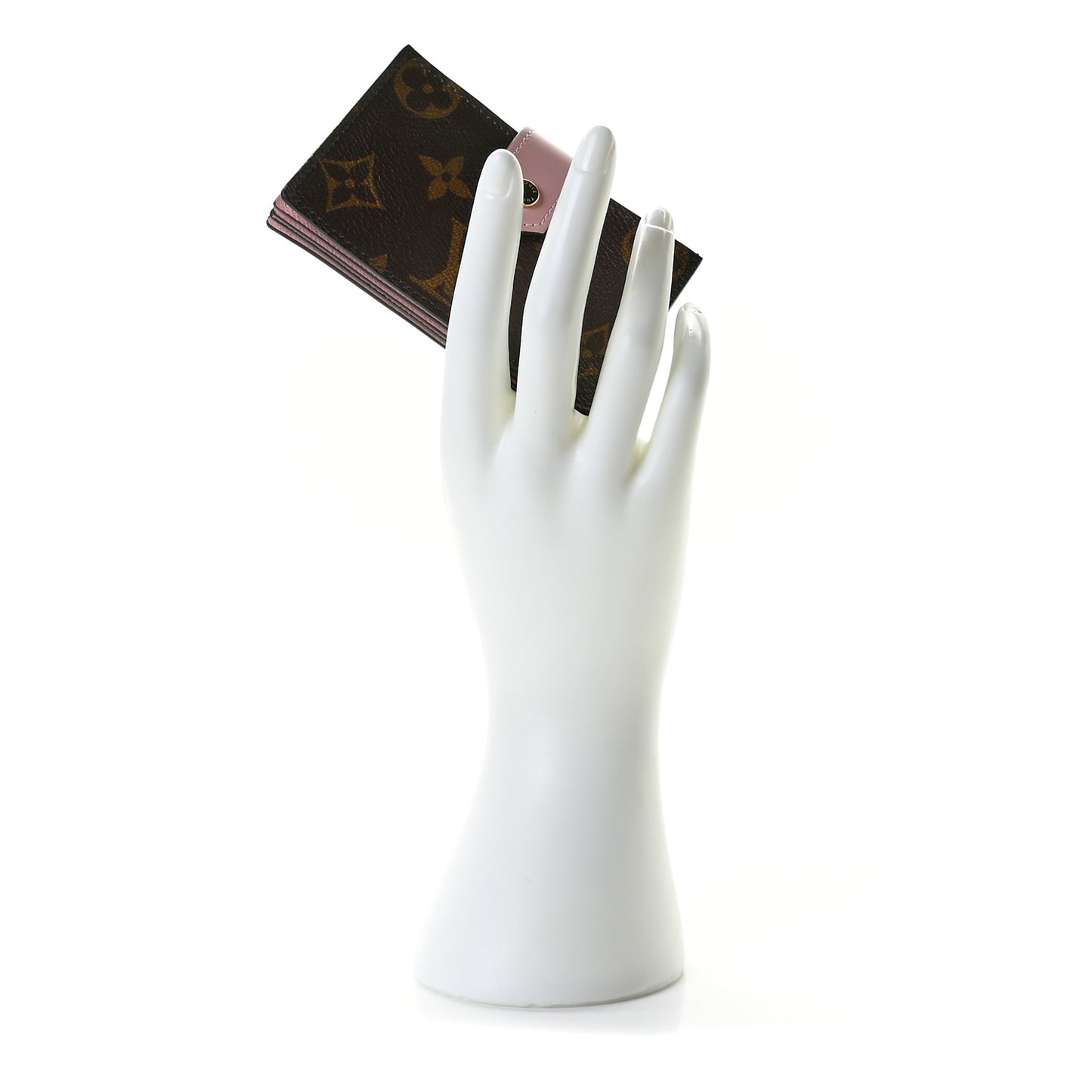 Monogram Gusset Card Holder Rose Ballerine