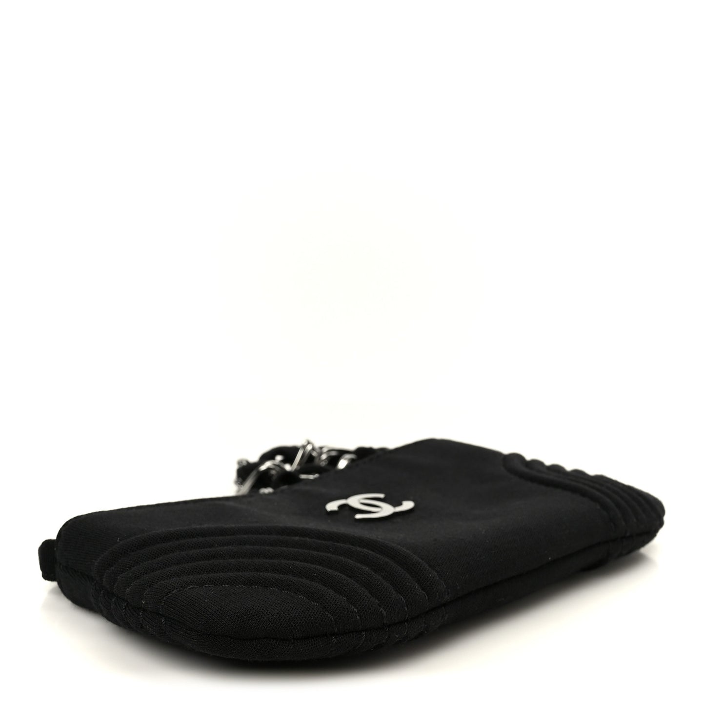 Jersey Quilted Mini Shoulder Bag Black