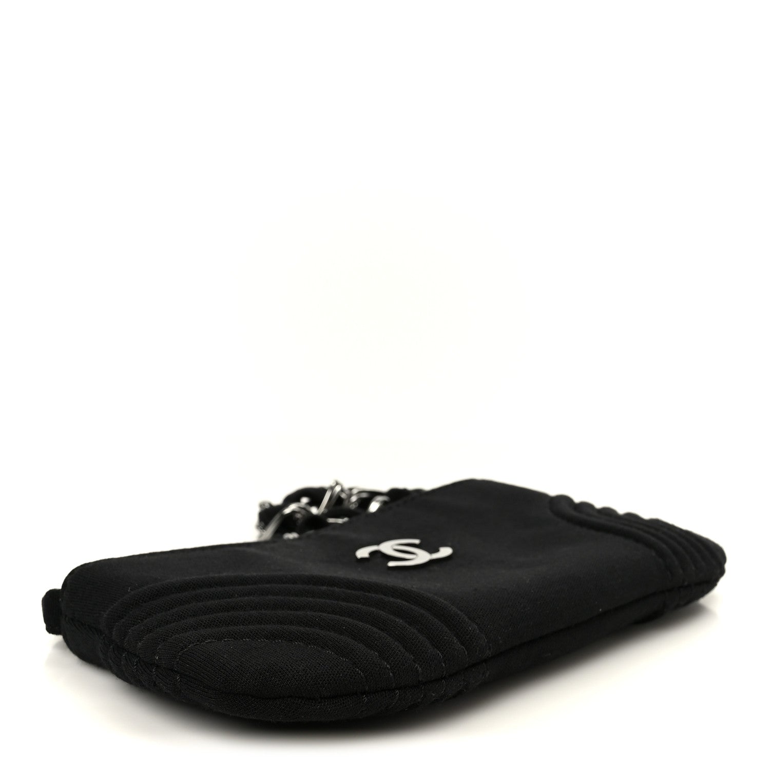 Chanel Jersey Quilted Mini Shoulder Bag Black 4 of 10