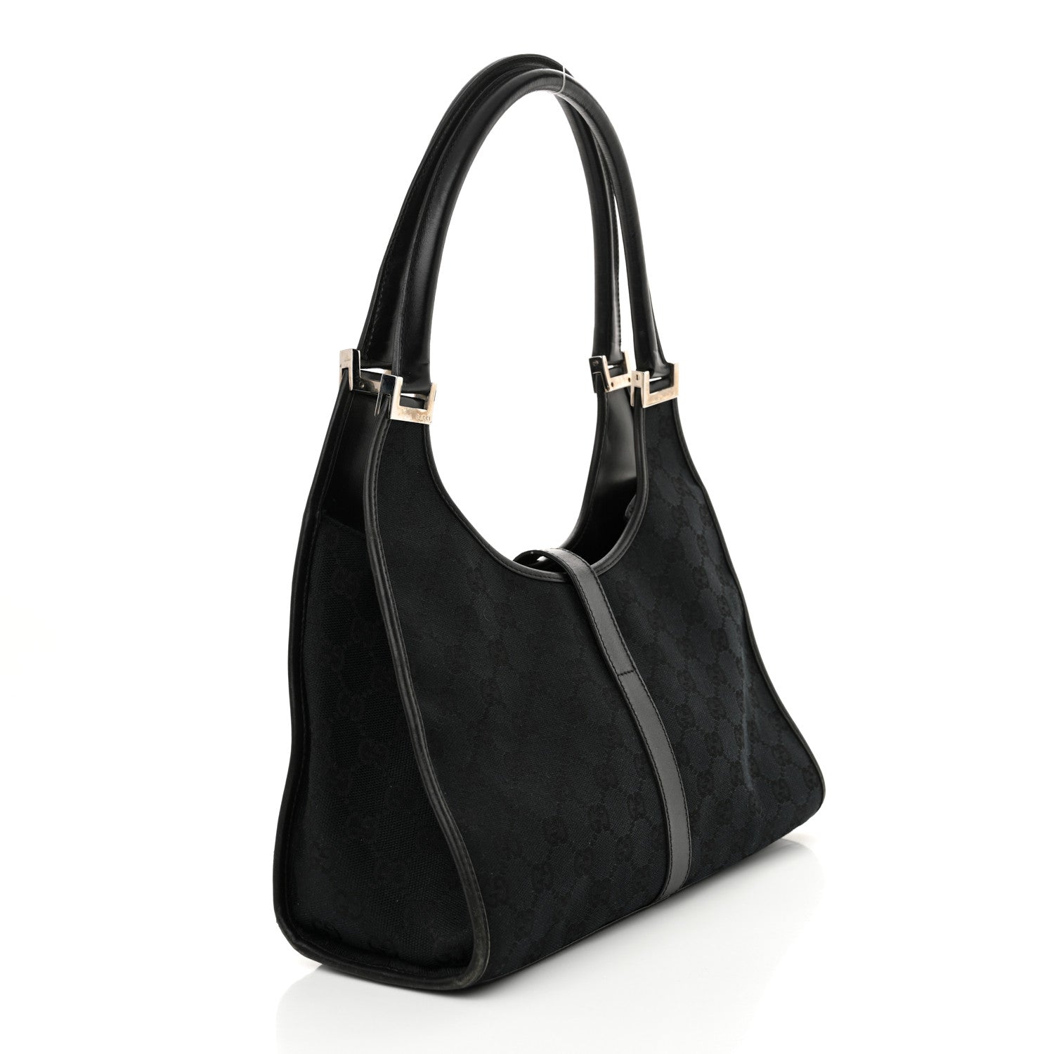 Gucci Monogram Bardot Shoulder Bag Black 3 of 13