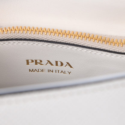 Prada Saffiano Cuir Calfskin Small Monochrome Top Handle Tote White 7 of 8