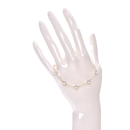Mikimoto 18K Yellow Gold 5mm Akoya Cultured Pearl Station Bracelet 2 of 4