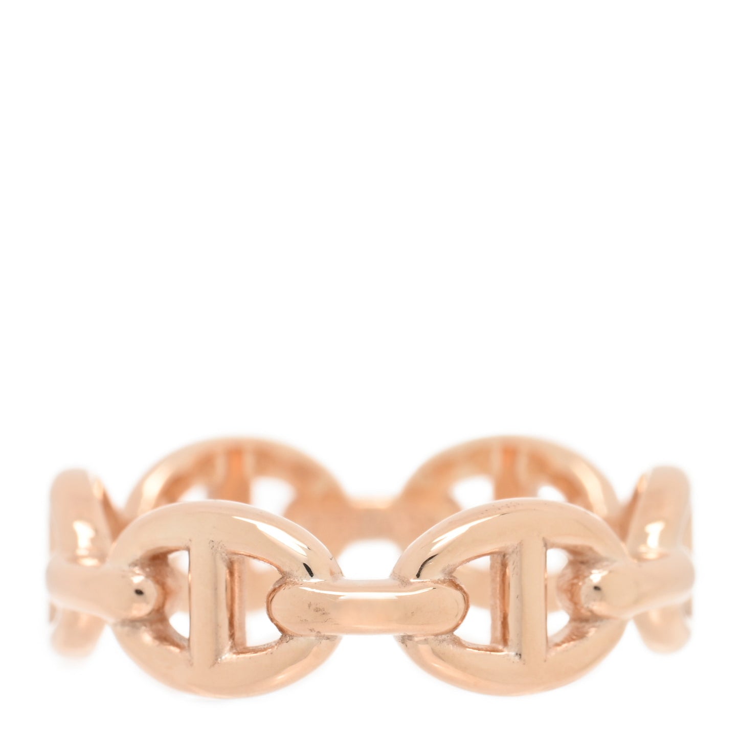 18K Rose Gold PM Chaine d'Ancre Enchainee Ring 51 5.75