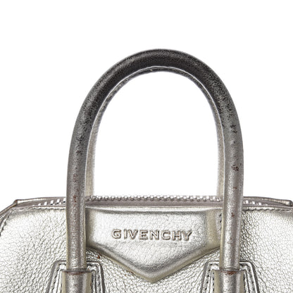 Givenchy Metallic Sugar Goatskin Mini Antigona Silver 11 of 12