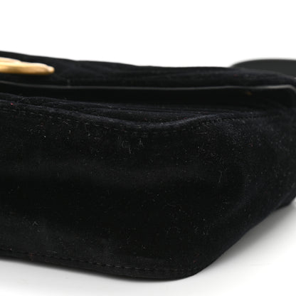 Gucci Velvet Matelasse Small GG Marmont Shoulder Bag Black 9 of 9